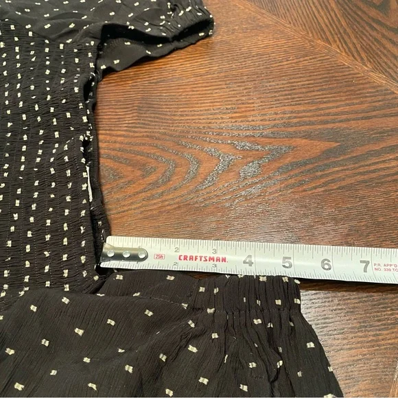 NWT OTT Black Midi Dress with Tan Dash Pattern | Large - Picture 13 of 13